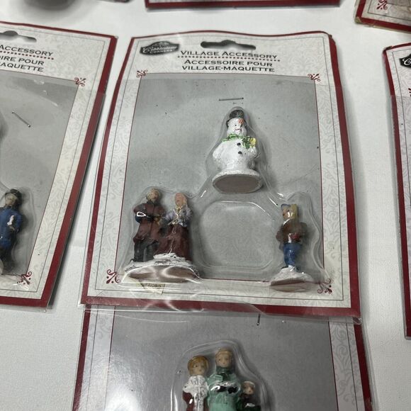 Lot Of 7 Cobblestone Corners Christmas Village Accessories - Picture 6 of 8